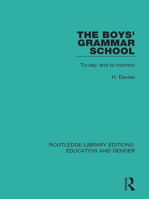 cover image of The Boys' Grammar School
